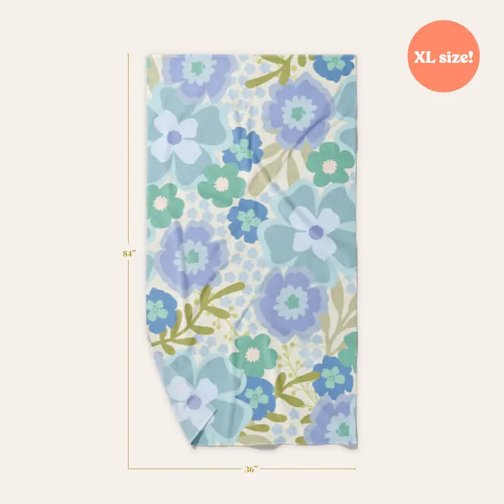 XL Quick Dry Beach Towel, Beyond Blooms