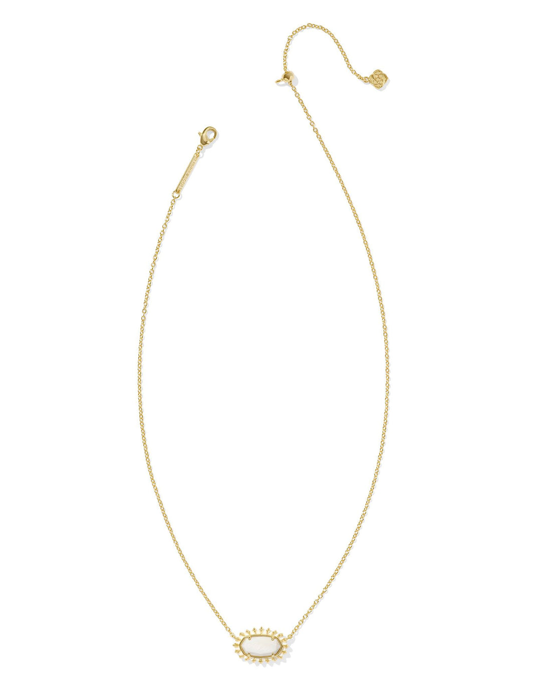 Elisa Color Burst Gold Necklace, White MOP