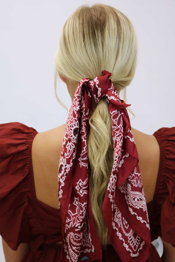 Silk Scarf, Maroon