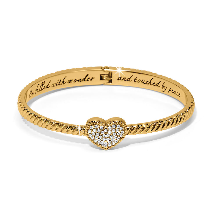 Celestia Heart Gold Hinge Bracelet