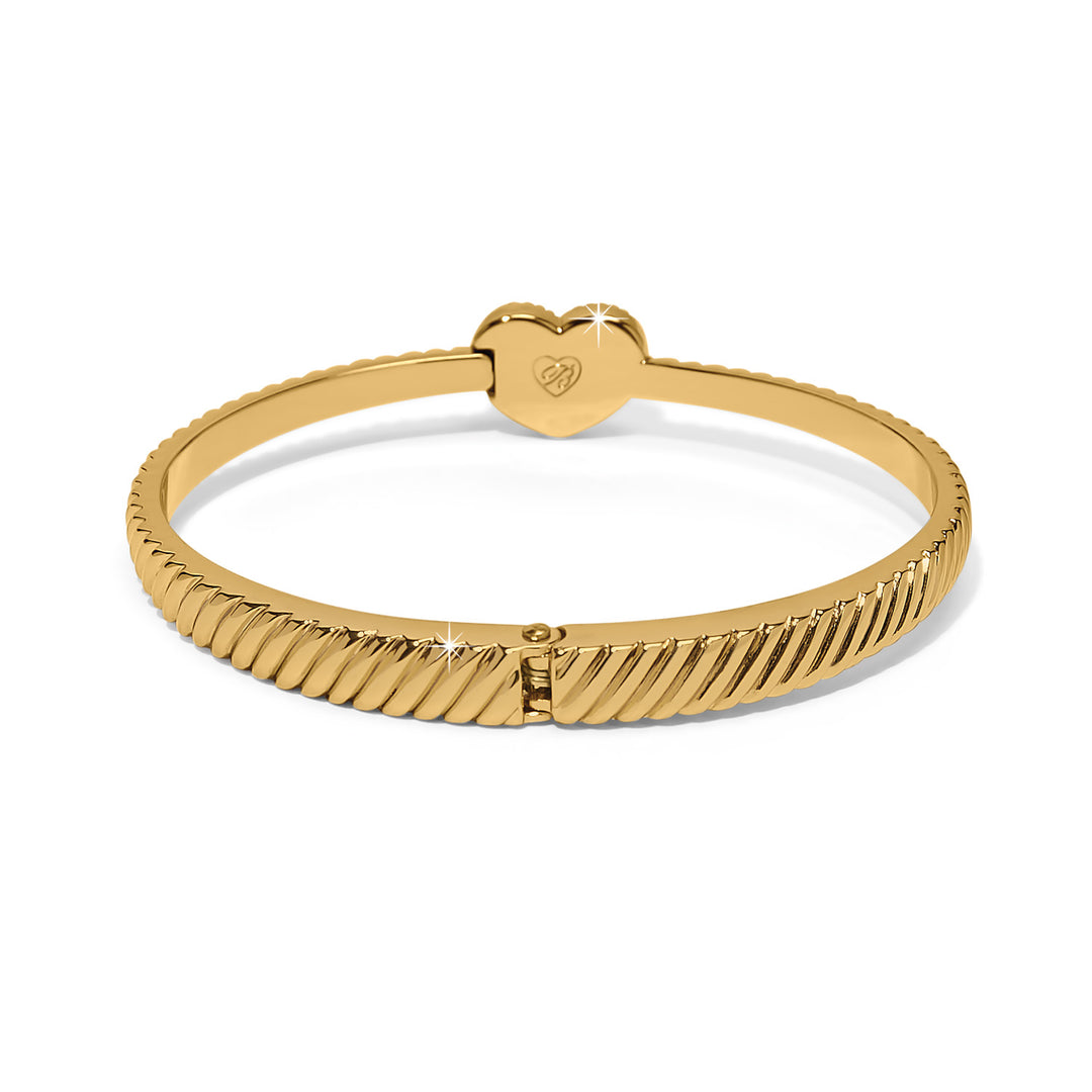 Celestia Heart Gold Hinge Bracelet