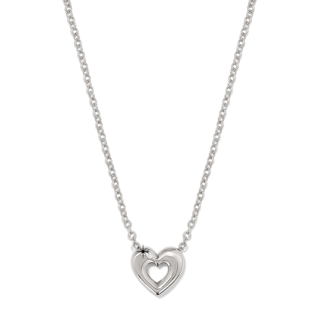 Enchanting Heart Silver Necklace