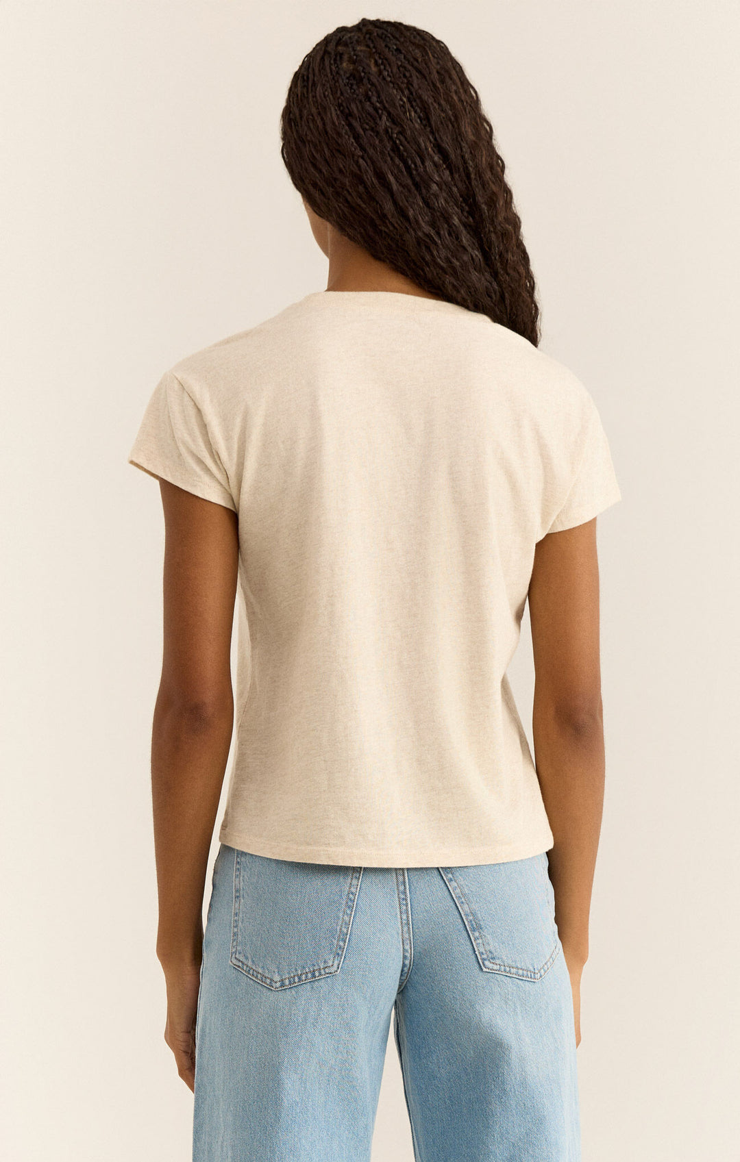 Modern Slub Tee, Light Oatmeal Heather