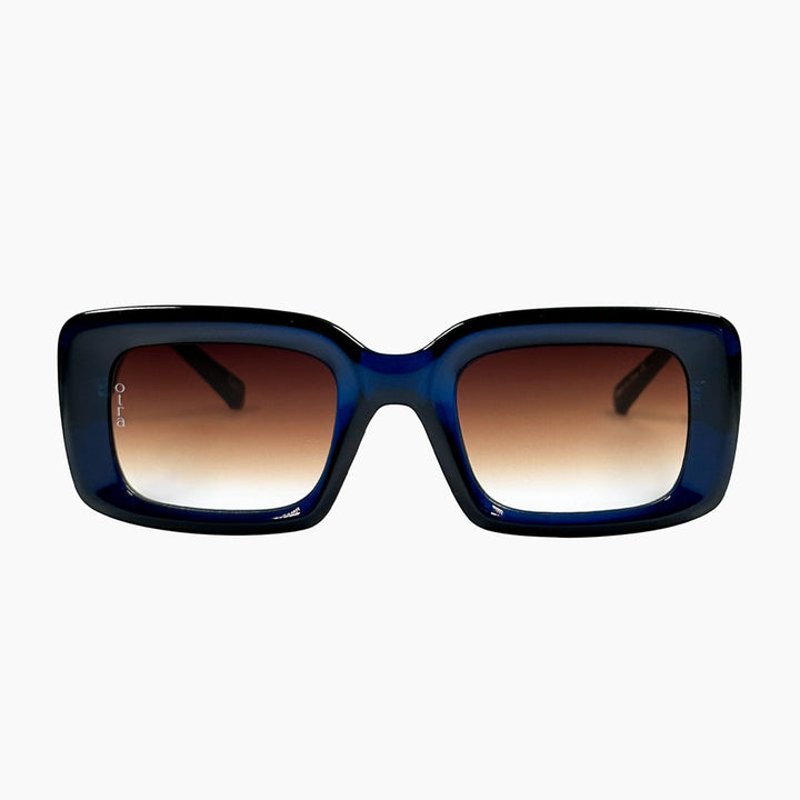 Chelsea Sunglasses, Trans Navy/Brown Fade