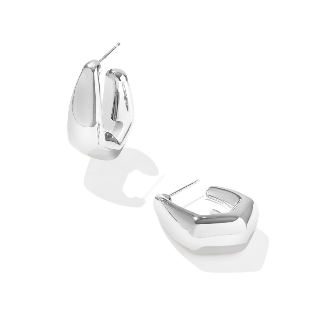 Kaia Small Hoop Earrings, Silver