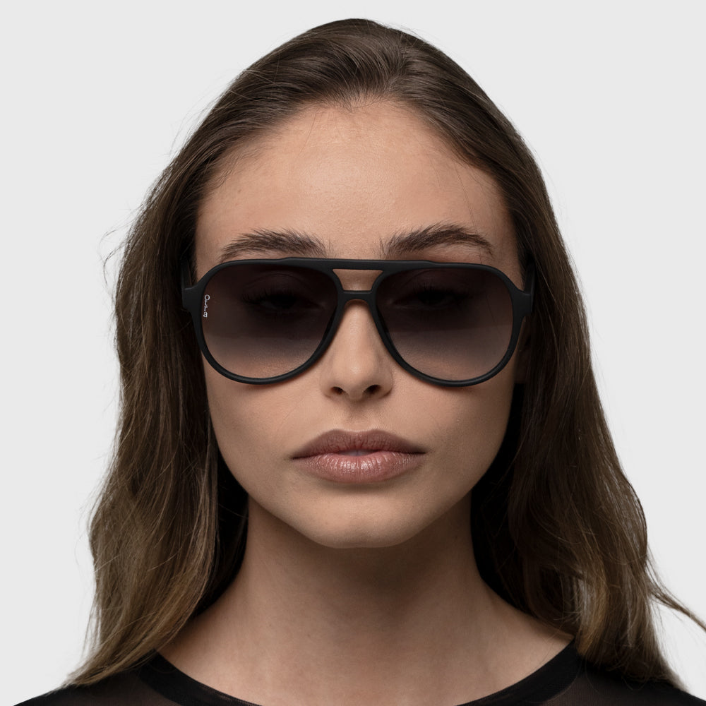 Stevie Sunglasses, Rubber Black/Smoke Fade