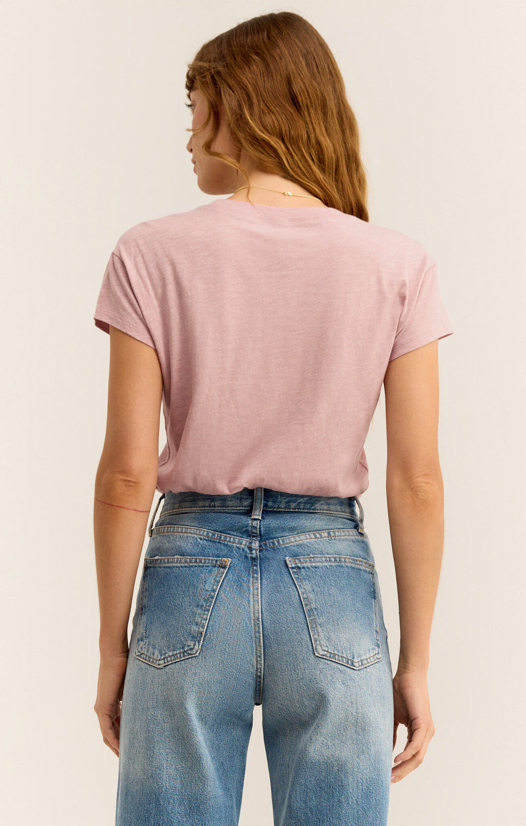 Modern Slub Tee, Lilac Gray