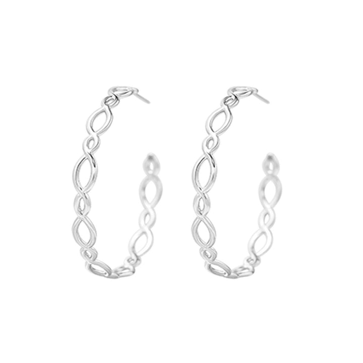 Bloom Hoop Earrings, Silver