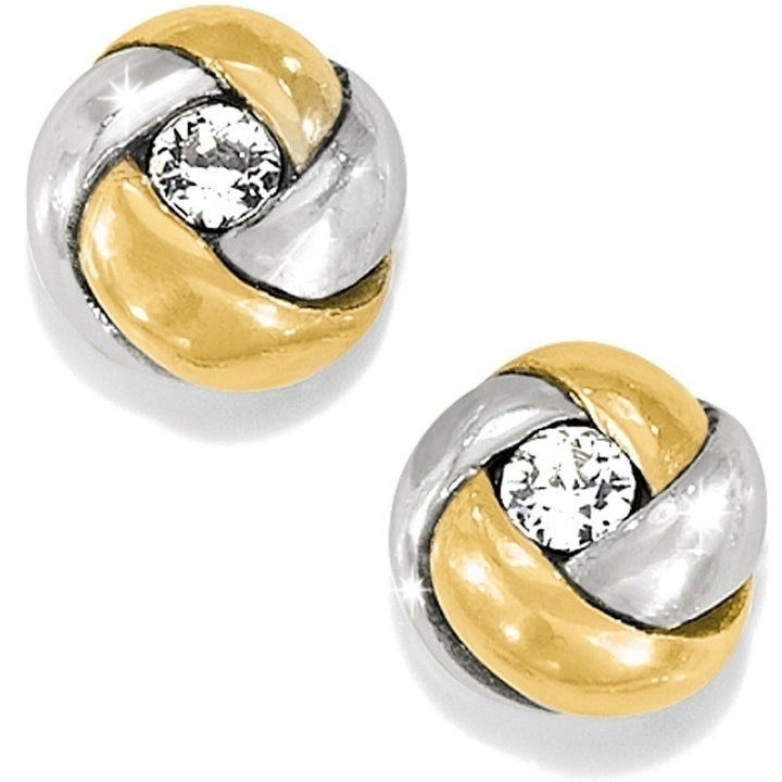 Love Me Knot Mini Post Earrings, Mix metal