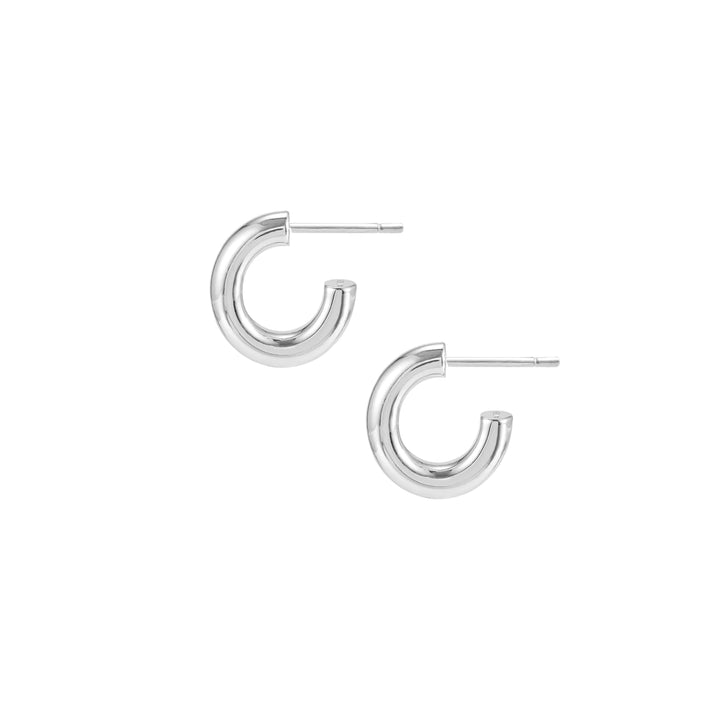 Just Dance Mini Hoop Earrings, Silver