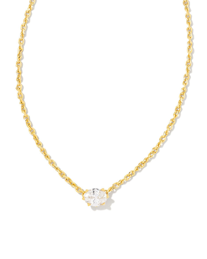 Cailin Gold Crystal Pendant Necklace