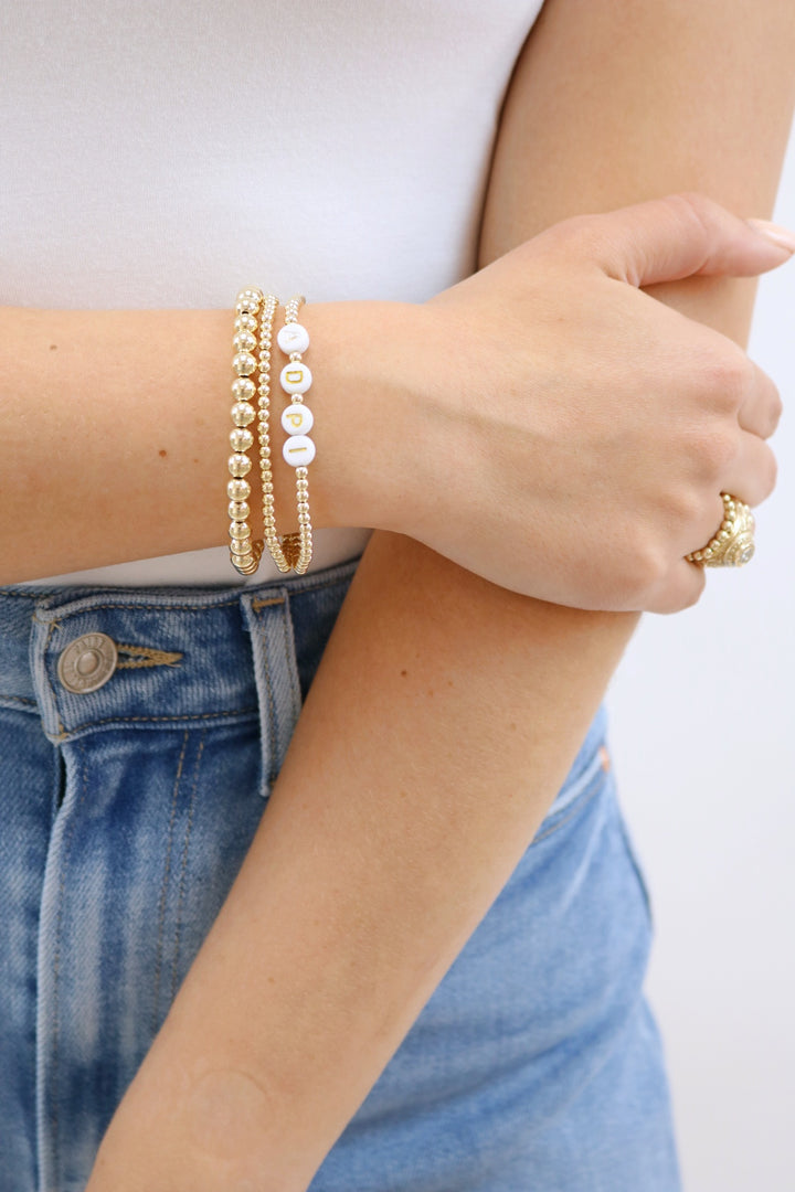 Sorority Gold Letter Bracelet