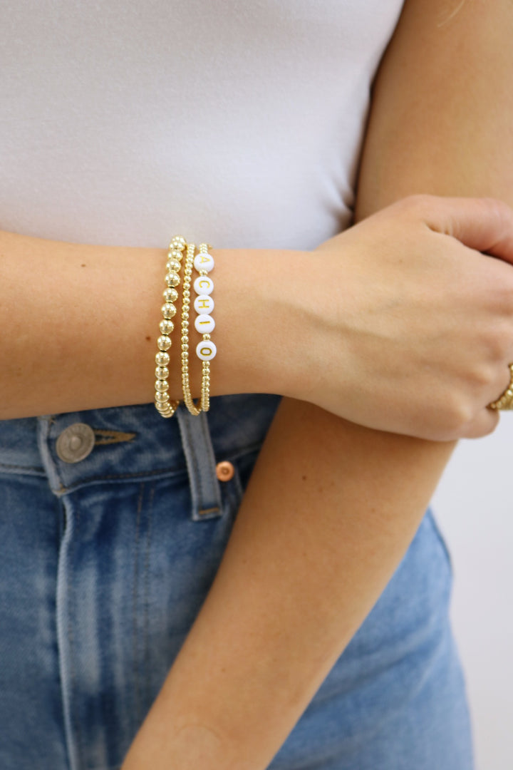 Sorority Gold Letter Bracelet