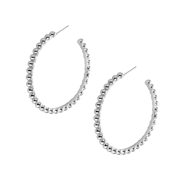 Sterling Silver Post Drop Stud Earrings with Double Hoop Dot, Bluestone  Jewelry
