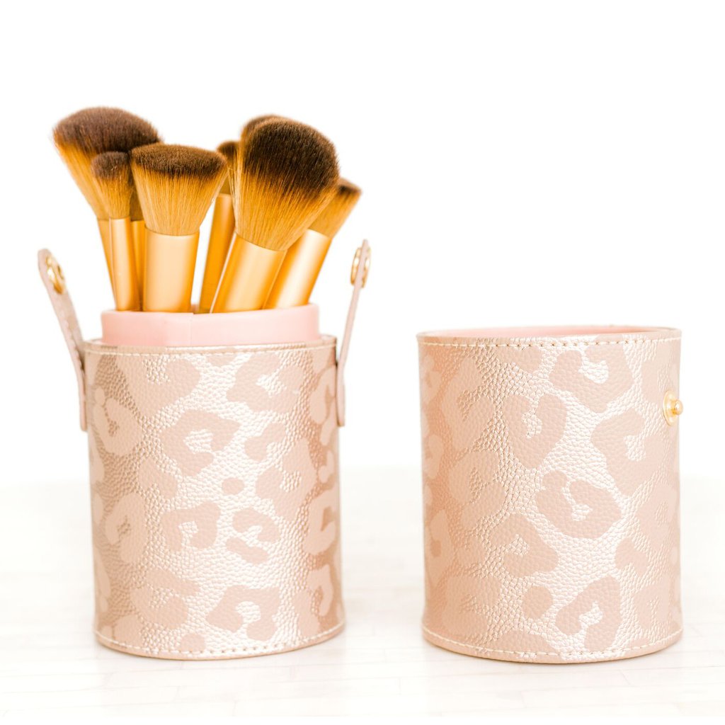 Leopard Brush Holder