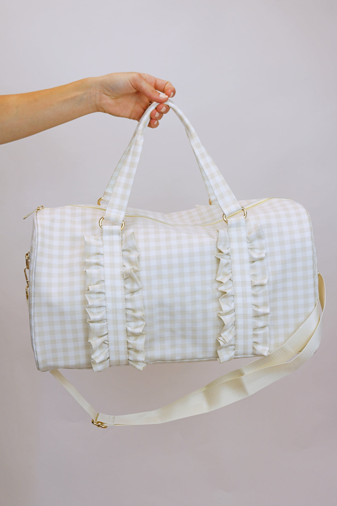 Overnight Gingham Duffel Bag