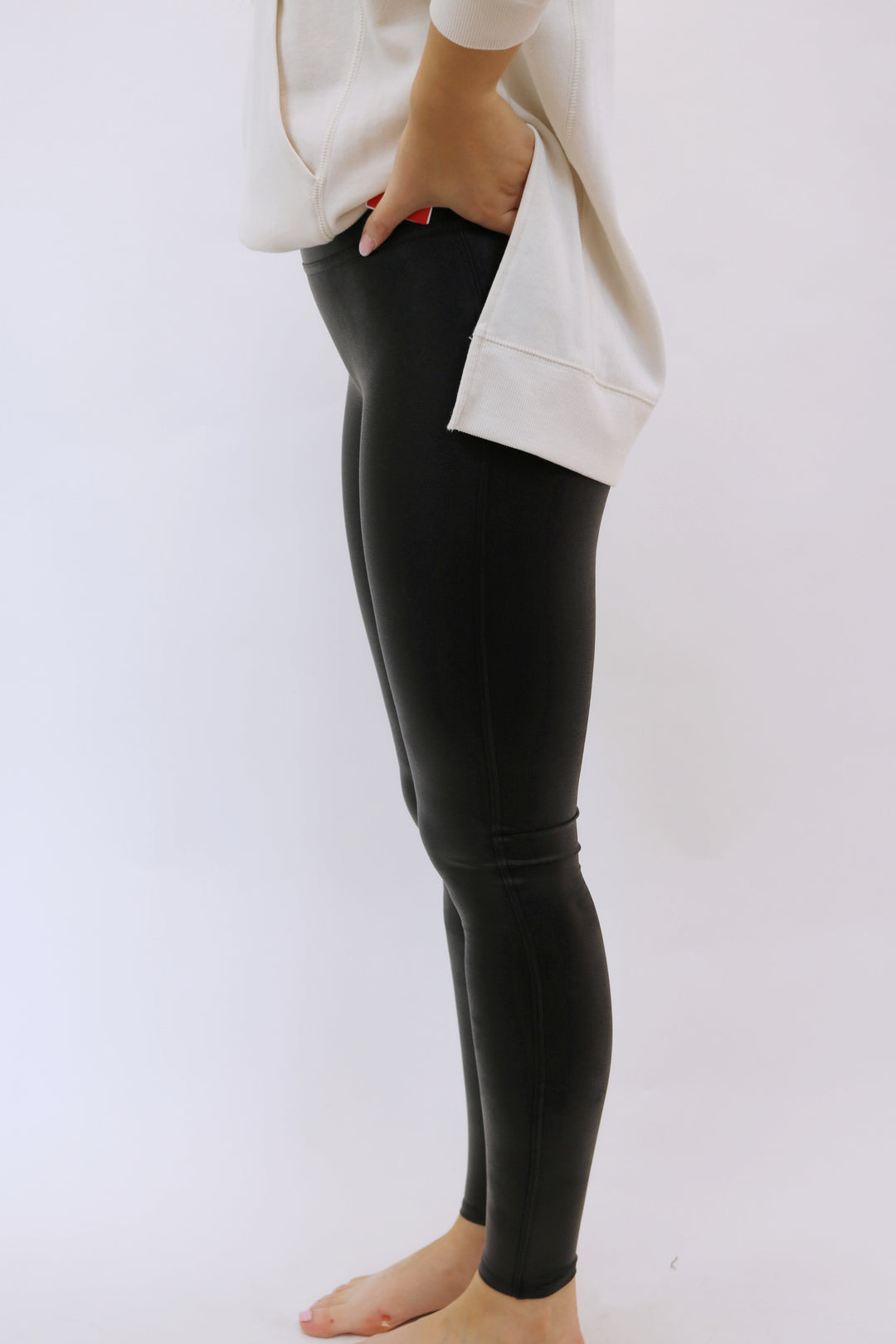 Faux Leather Leggings - Black