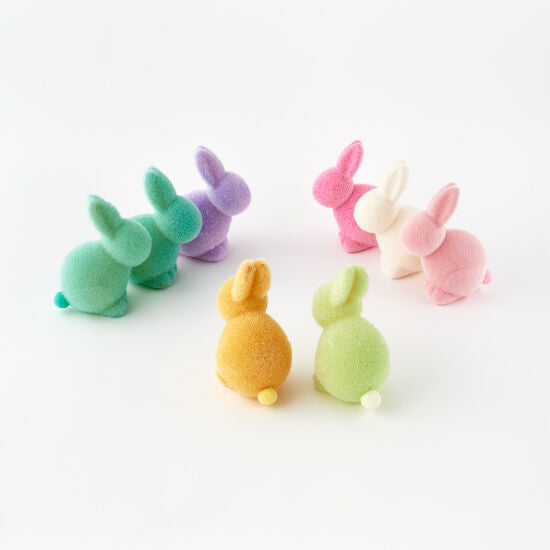 Flocked Pastel Bunny