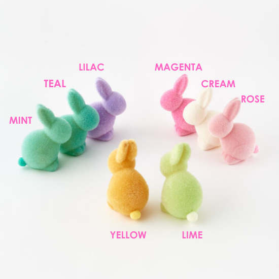 Flocked Pastel Bunny