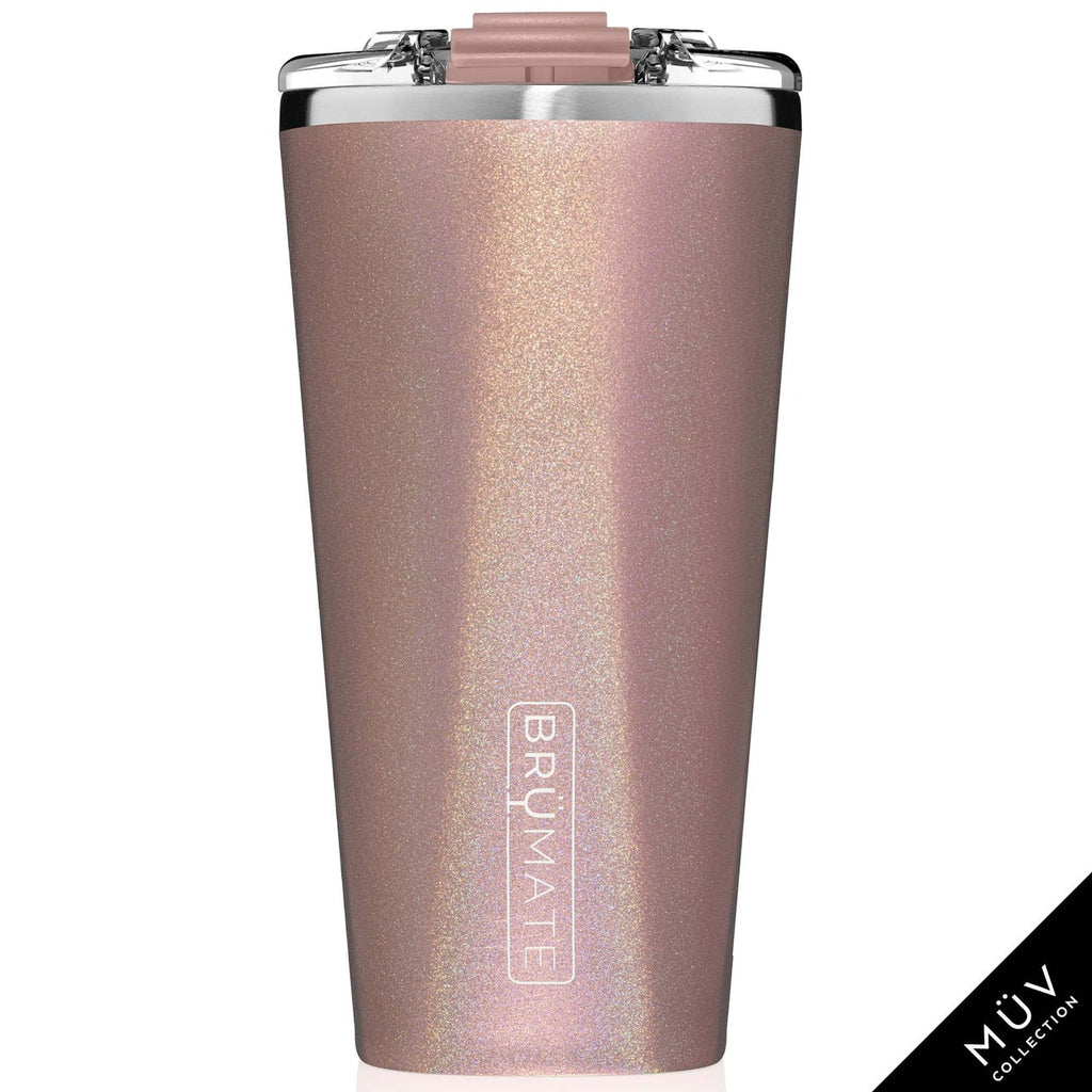 Brumate Imperial Pint, 20 oz, glitter rose gold