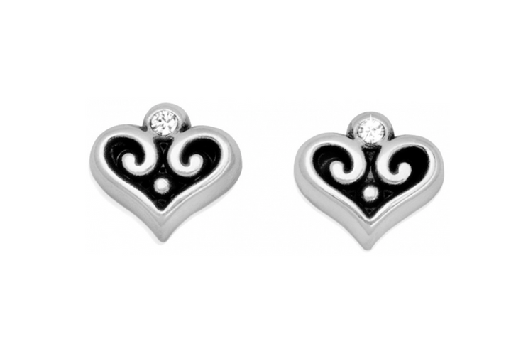 Alcazar Heart Mini Post Earrings