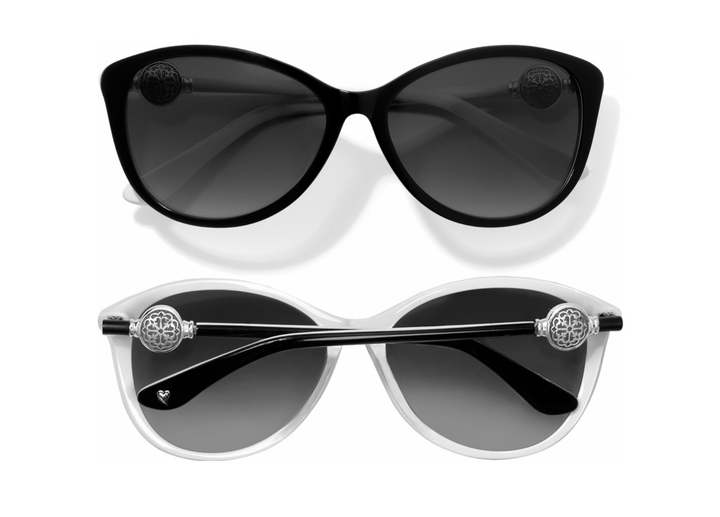 Ferrara Sunglasses, Black/White