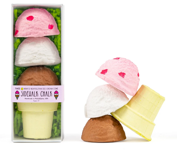 Neapolitan Ice Cream Sidewalk Chalk