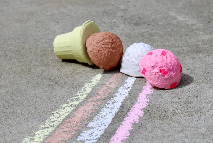 Neapolitan Ice Cream Sidewalk Chalk