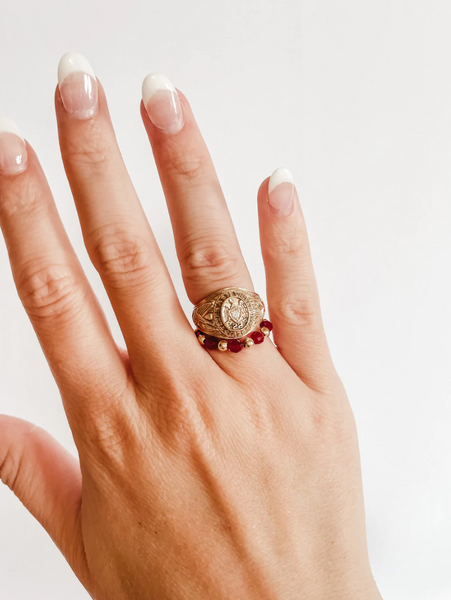 Spacer Ring Sarria - Gold 8.5 / Burgundy