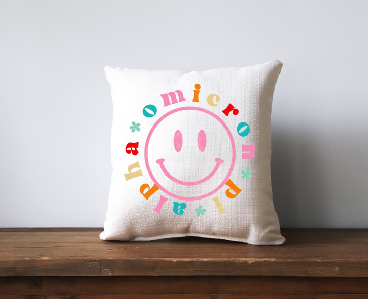 Greek Smiley Face Pillow