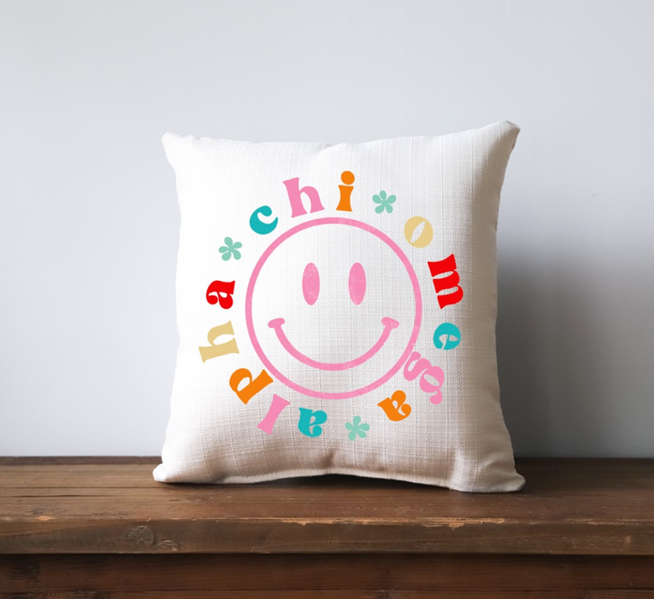 Greek Smiley Face Pillow