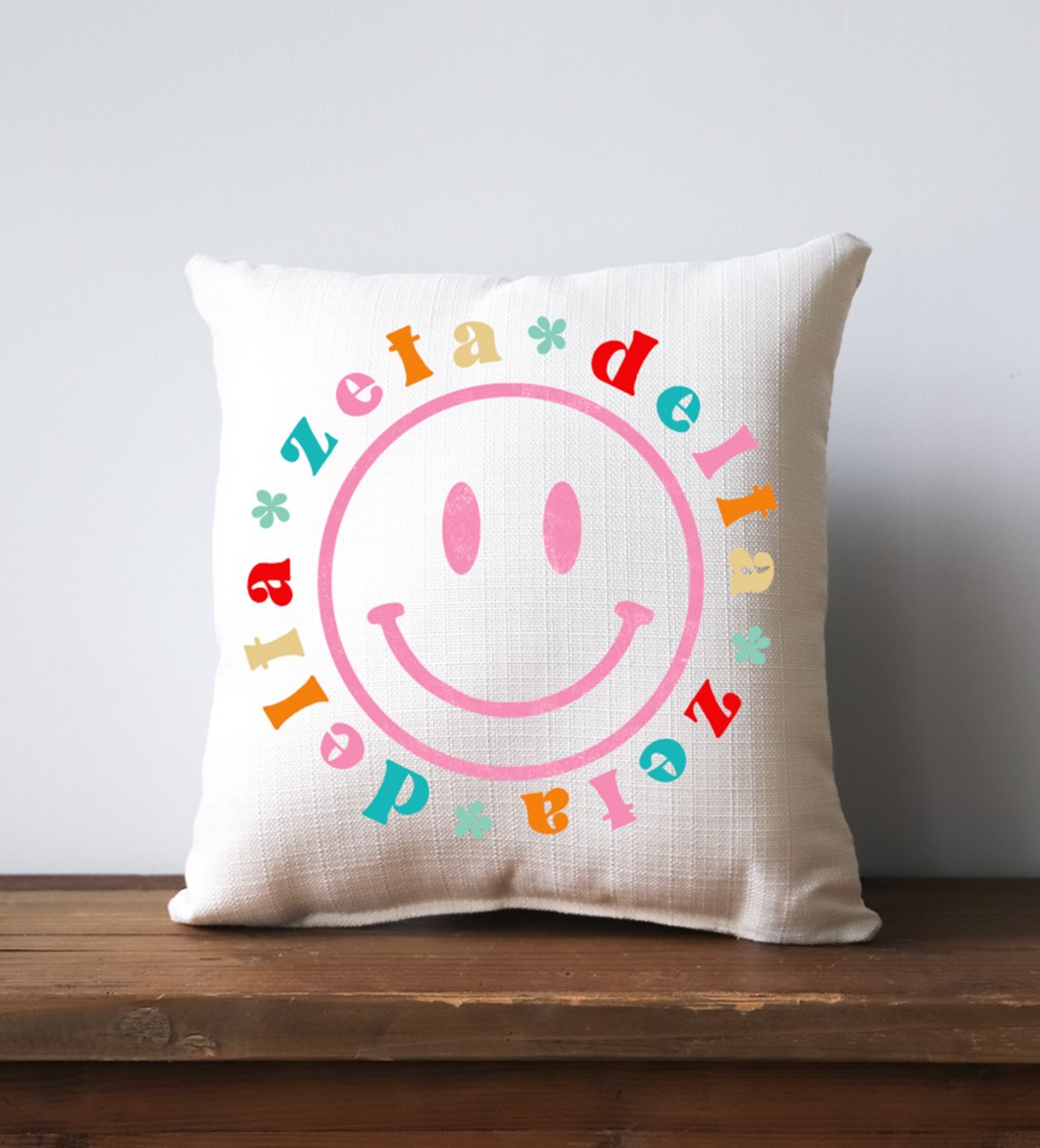 Greek Smiley Face Pillow