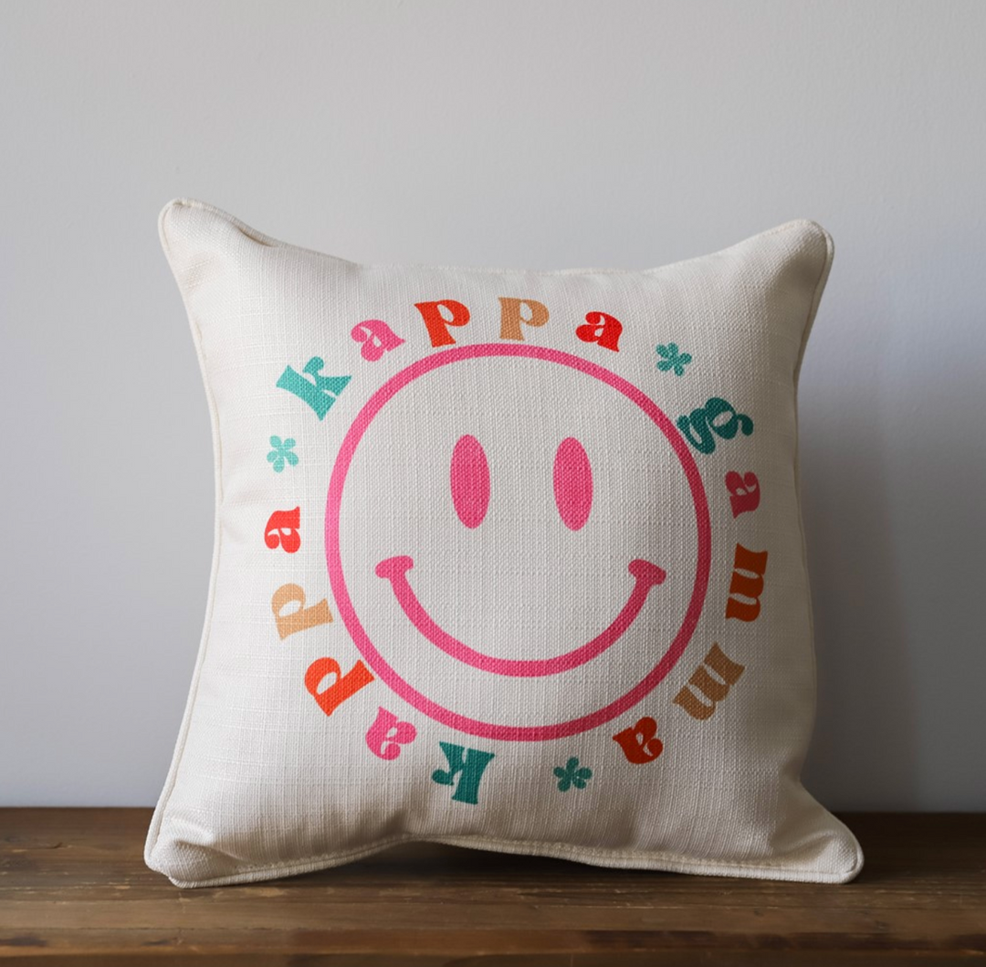 Greek Smiley Face Pillow