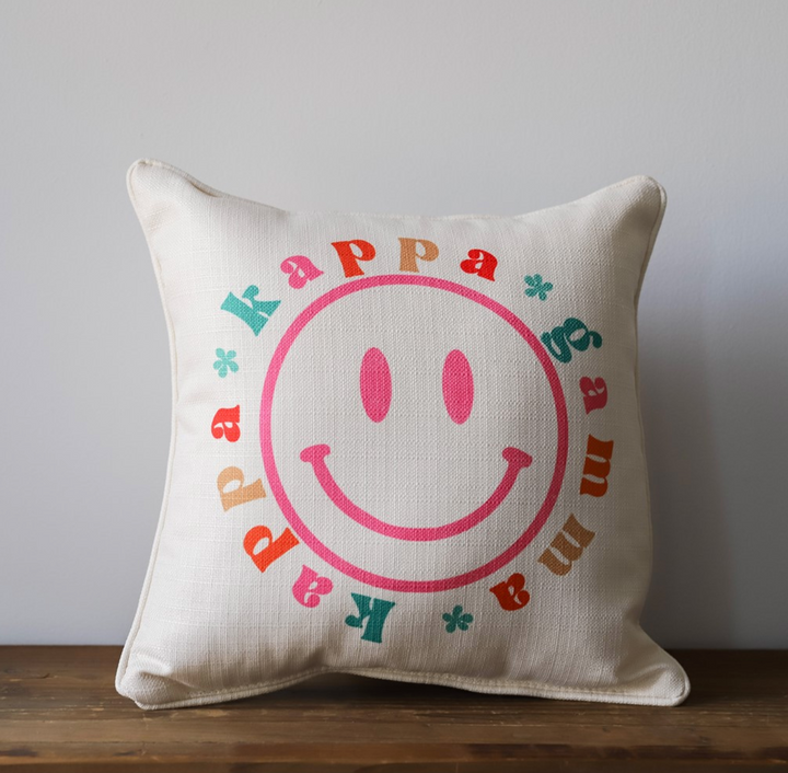 Greek Smiley Face Pillow