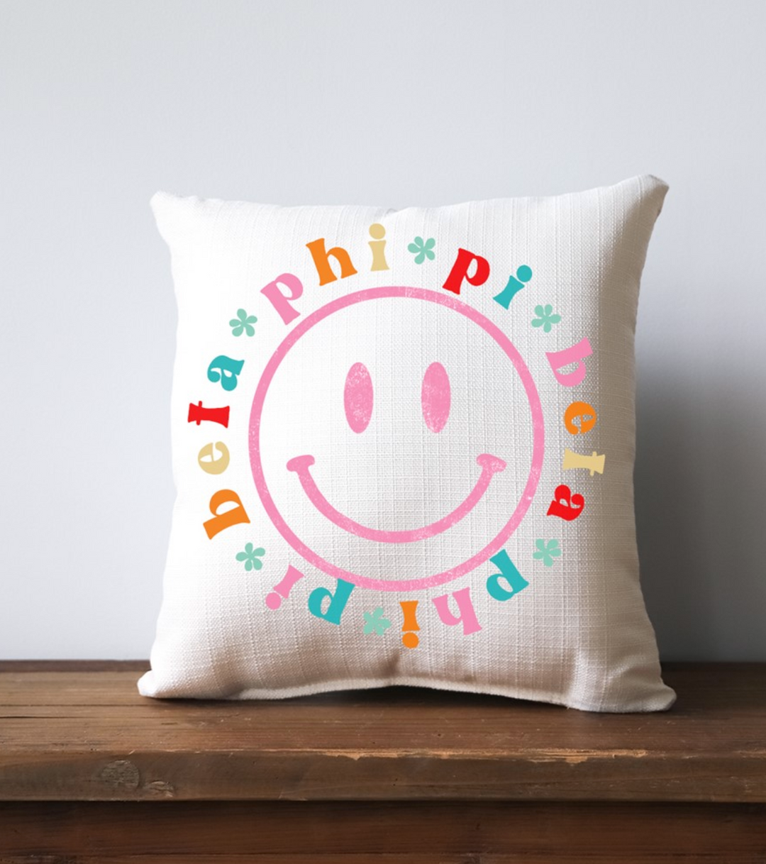 Greek Smiley Face Pillow