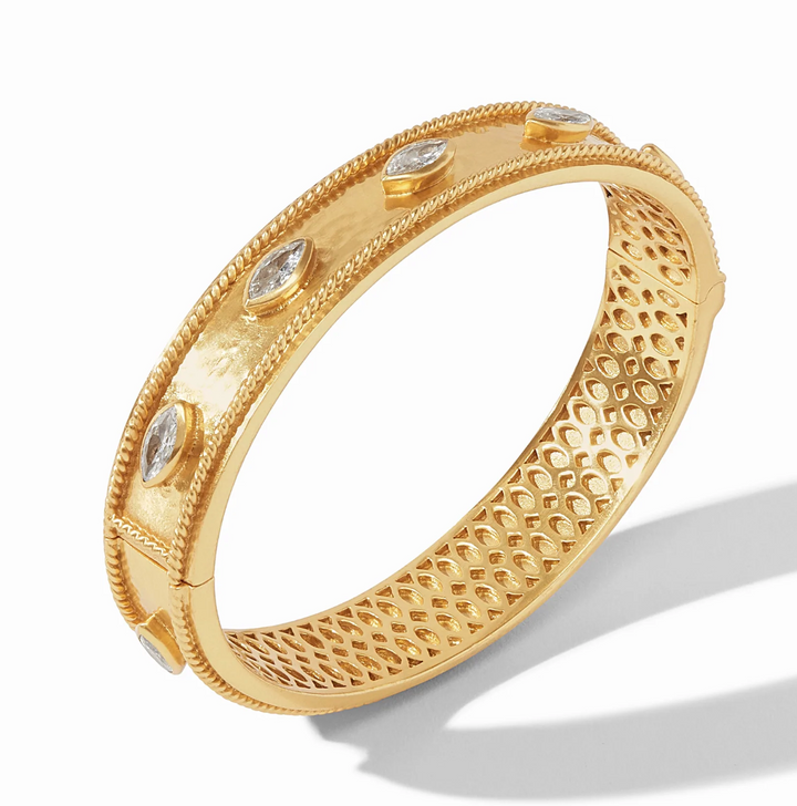 Monaco Hinge Bangle, Cubic Zirconia