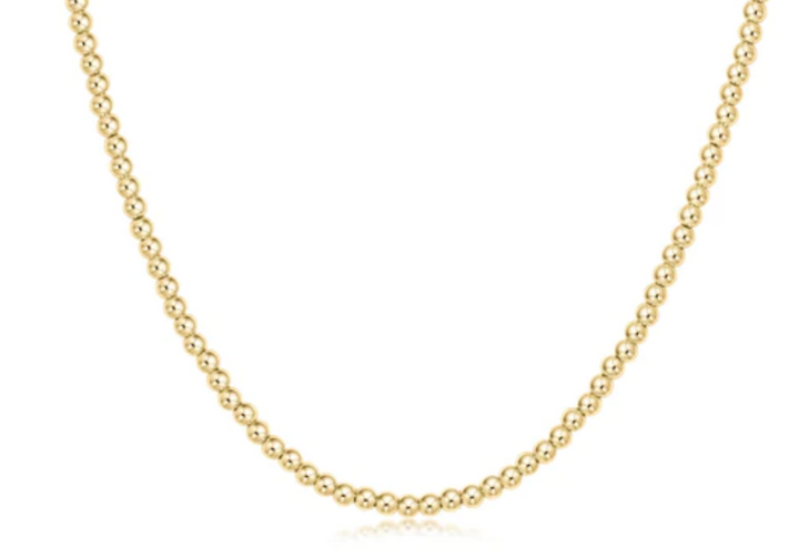 15" Choker Classic Gold 3mm Bead