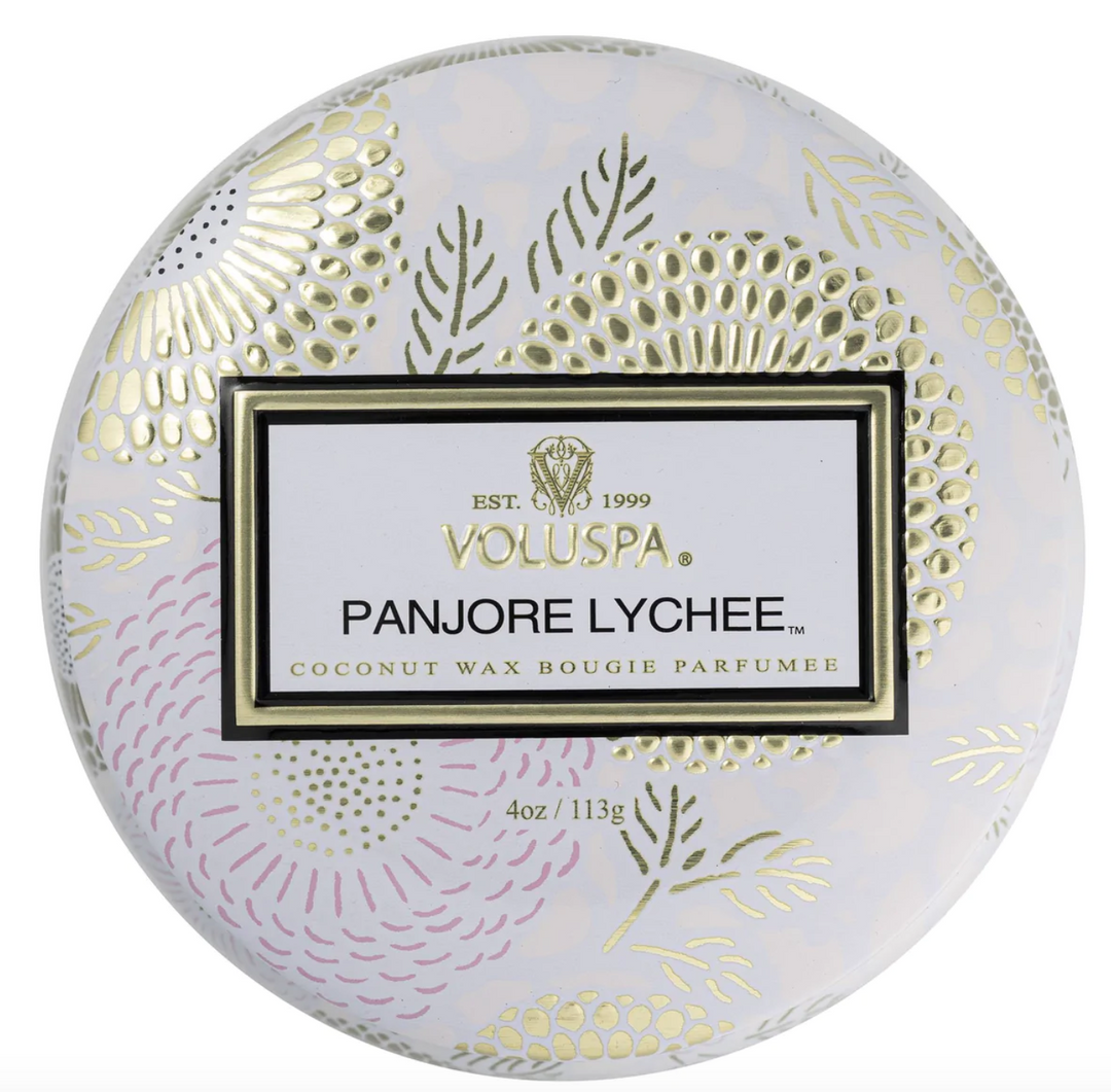 Panjore Lychee Mini Tin Candle