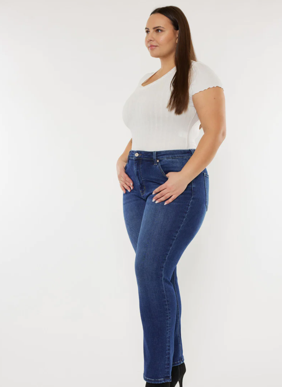 Alannah High Rise Slim Straight Jeans, Curvy