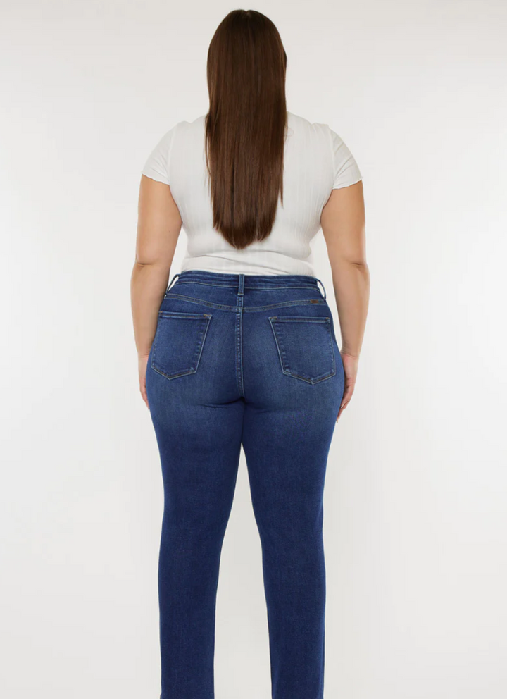 Alannah High Rise Slim Straight Jeans, Curvy