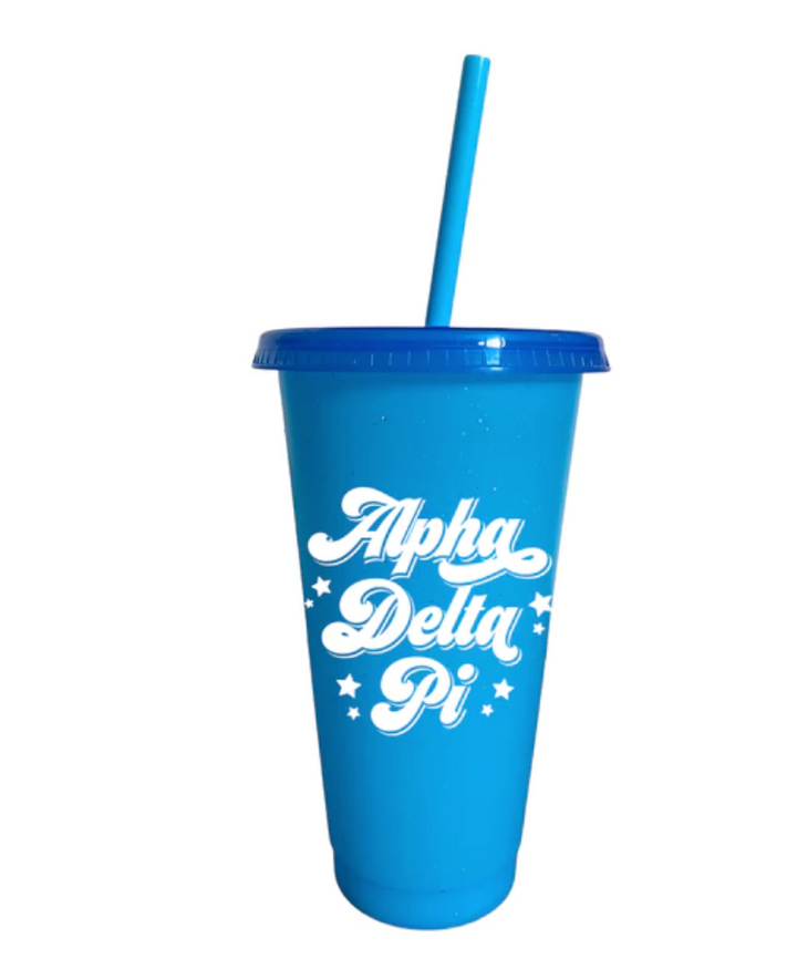 Sorority Glitter Color Changing Cup