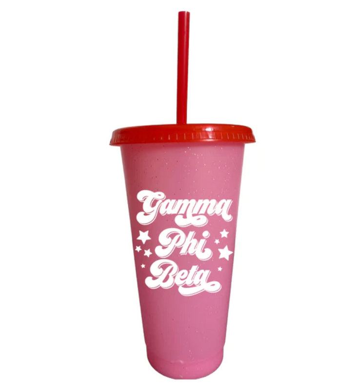 Sorority Glitter Color Changing Cup