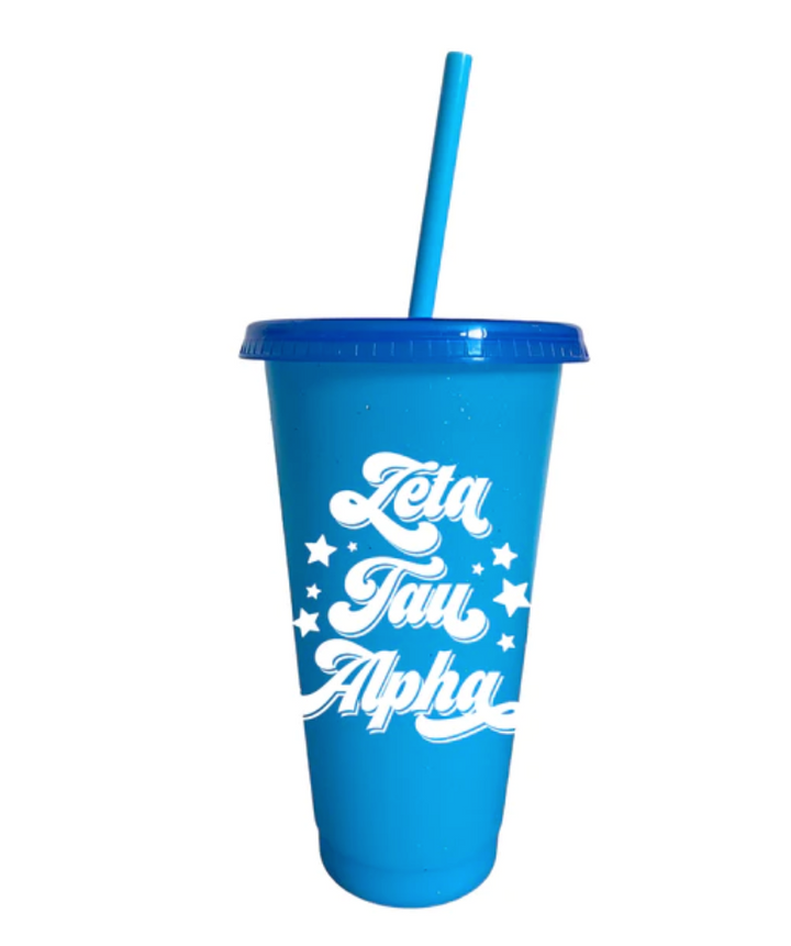 Sorority Glitter Color Changing Cup