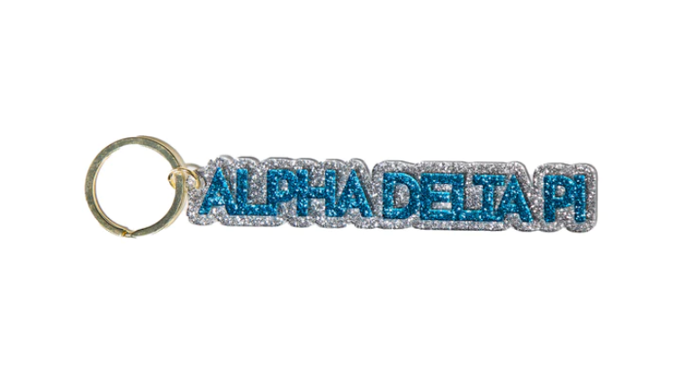 Sorority Glitter Keychain