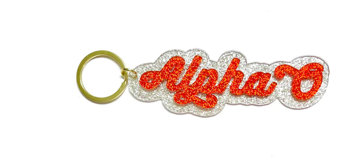 Sorority Glitter Keychain