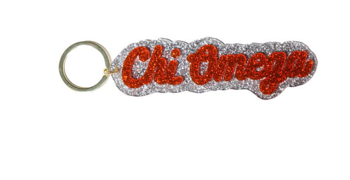 Sorority Glitter Keychain