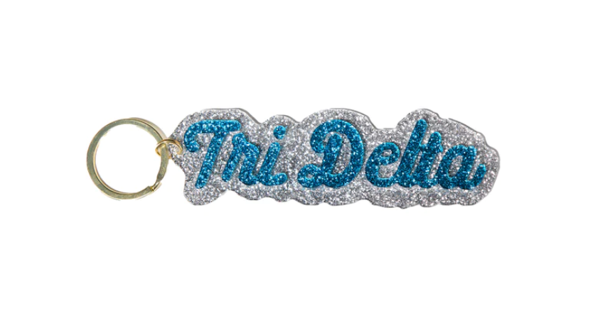 Sorority Glitter Keychain