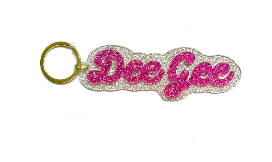 Sorority Glitter Keychain