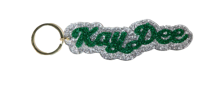 Sorority Glitter Keychain