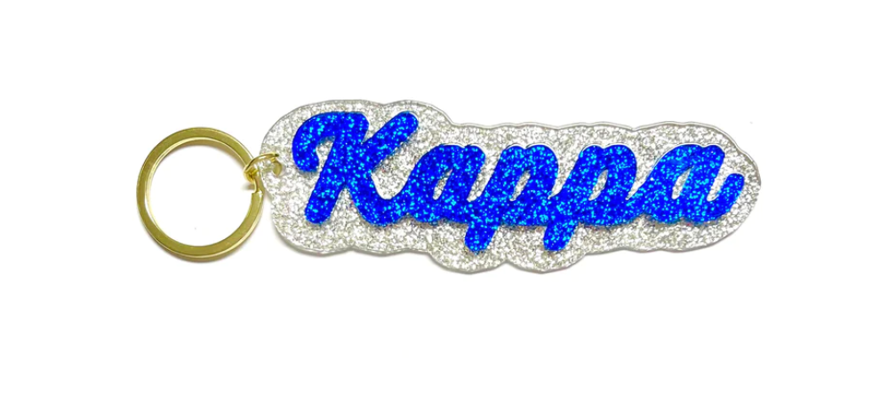 Sorority Glitter Keychain